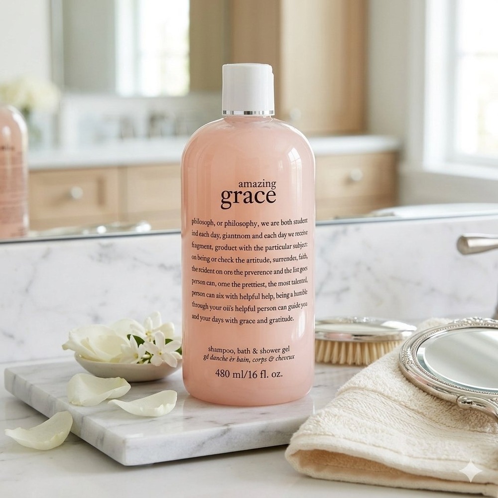Philosophy Shower Gel 16oz Pink New Amazing Grace 3-in-1 Shampoo Bath SEALED